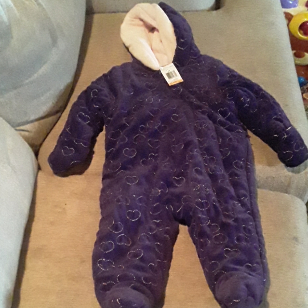 NWT Infant Purple Velvet Suit 12 months